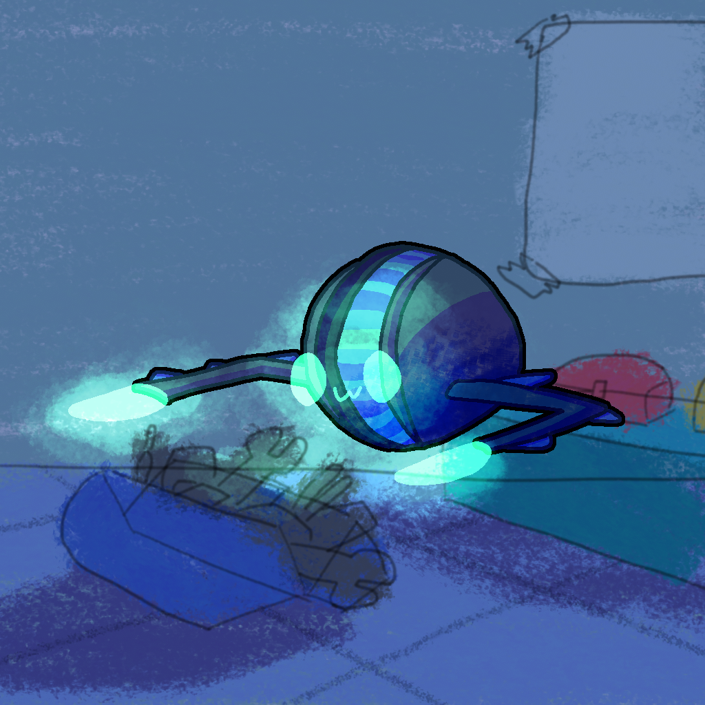 a ss13 swarmer about to eat a toolbox of wrenches