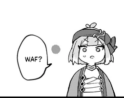 manga charcter saying waf