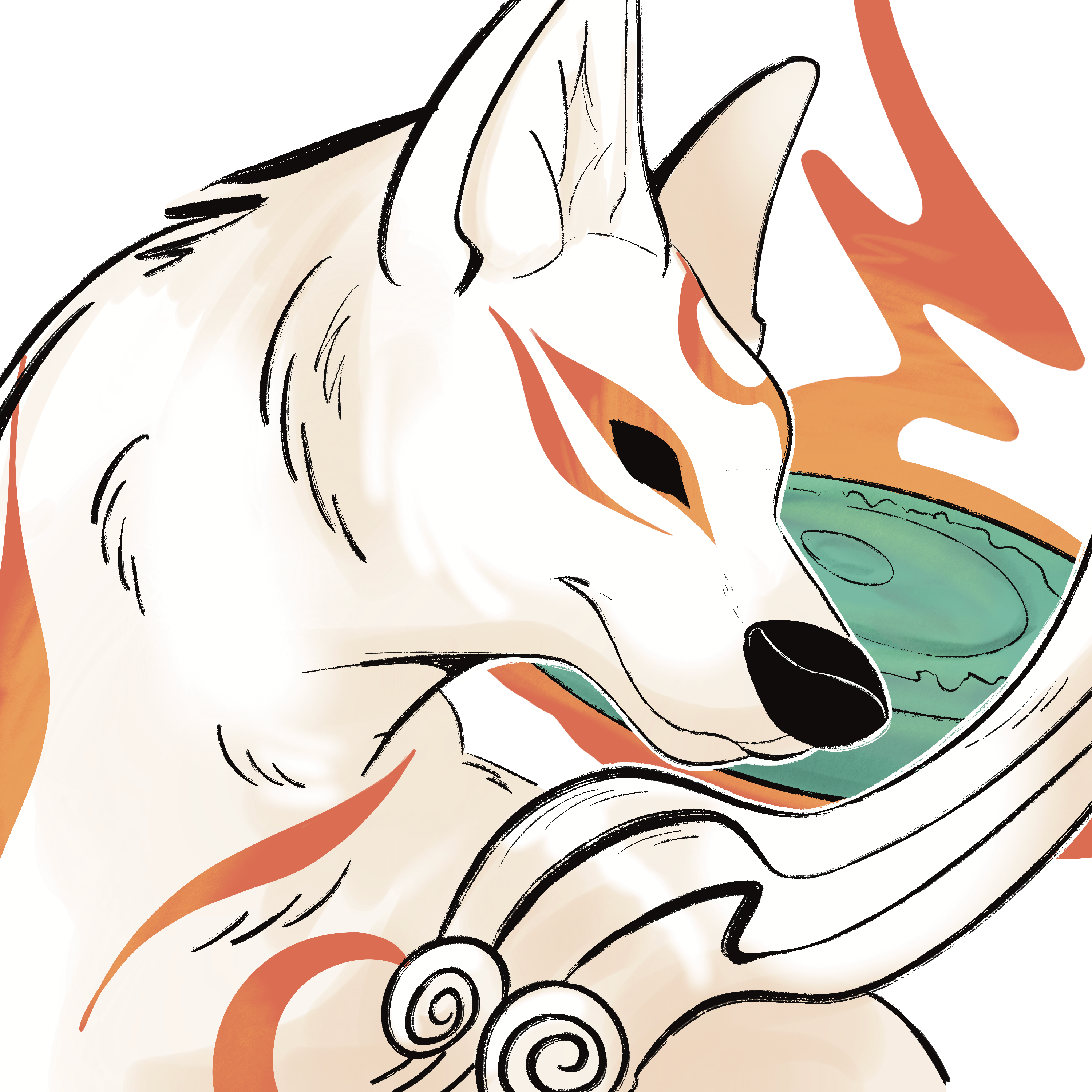 Digital art of Amaterasu